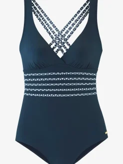 Maillot de bain avec bonnets rembourrés et bretelles croisées