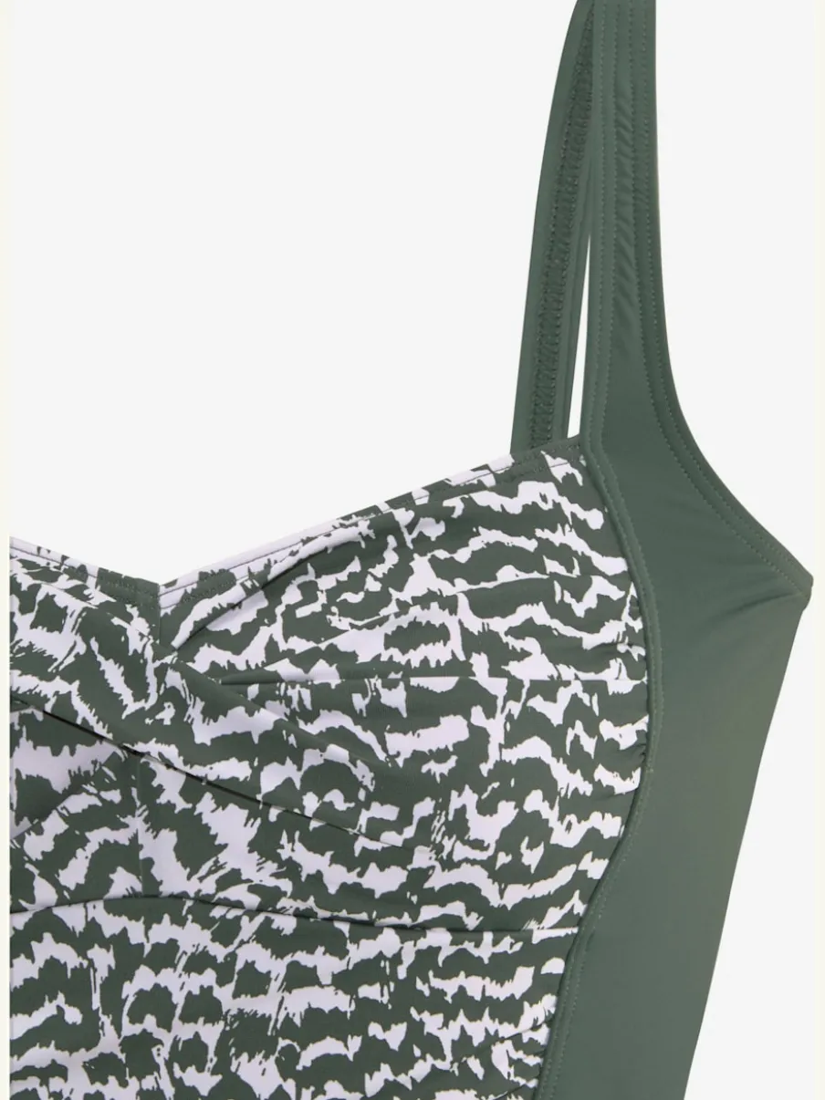 Maillot de bain avec bonnets souples et motif graphique