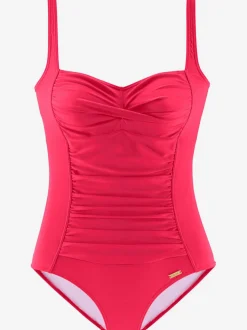 Maillot de bain avec bretelles réglables et fronces raffinées