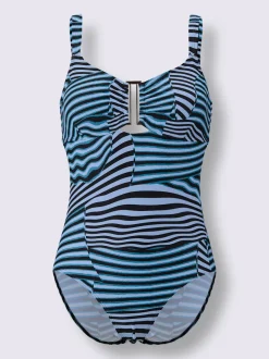 Maillot de bain avec col droit et bretelles réglables