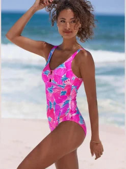 Maillot de bain avec design papillon à fronces latérales et bretelles réglables