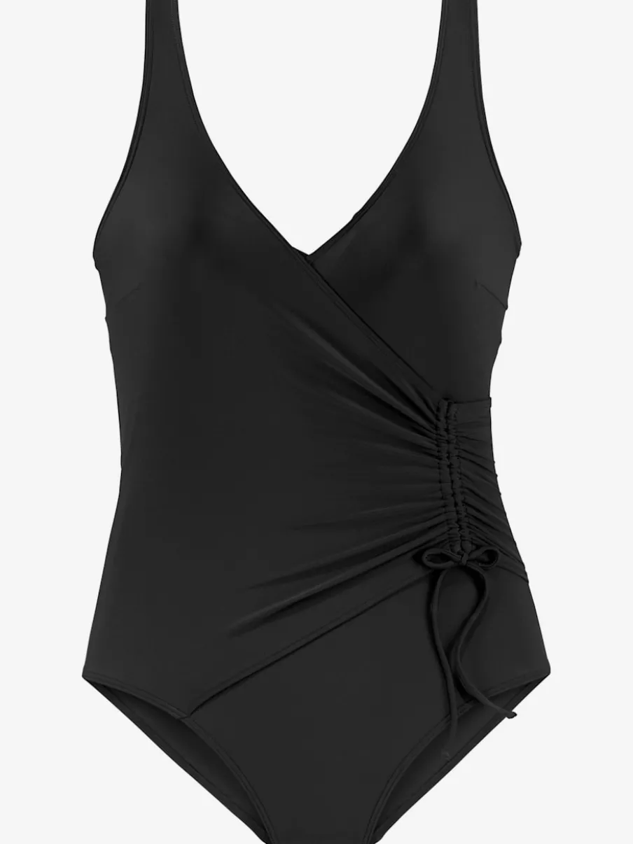 Maillot de bain avec effet cache-cœur et bretelles réglables