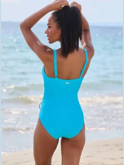 Maillot de bain avec effet cache-cœur et bretelles réglables