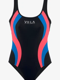 Maillot de bain avec empiècements et bretelles droites