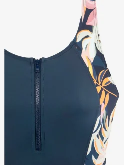 Maillot de bain avec empiècements imprimés et découpe au dos