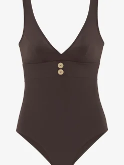 Maillot de bain avec encolure en V et bretelles réglables