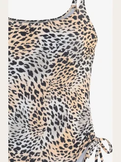 Maillot de bain avec imprimé animal et bonnets amovibles