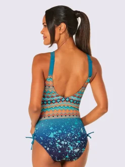 Maillot de bain avec motif ethnique et bretelles réglables