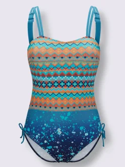 Maillot de bain avec motif ethnique et bretelles réglables