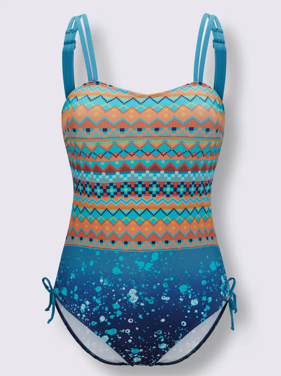 Maillot de bain avec motif ethnique et bretelles réglables