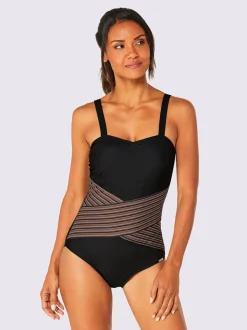 Maillot de bain avec motif graphique et bretelles réglables