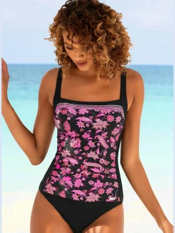 Maillot de bain avec motifs floraux et bretelles réglables