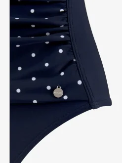 Maillot de bain avec motifs pois et rayures ajustés