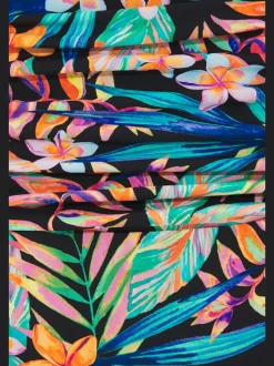Maillot de bain avec motif tropical et bretelles réglables
