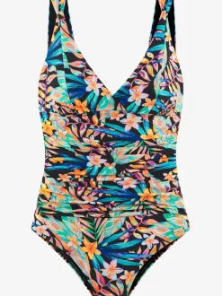 Maillot de bain avec motif tropical et bretelles réglables
