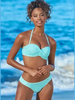 Maillot de bain bandeau à armatures rayé marin confortable