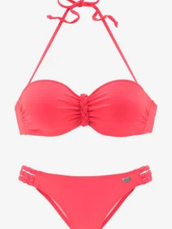 Maillot de bain bandeau à armatures avec détails tressés et bretelles amovibles