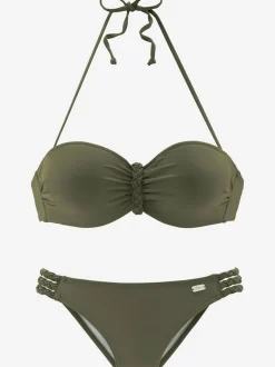 Maillot de bain bandeau à armatures avec détails tressés et bretelles amovibles