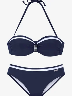 Maillot de bain bandeau à armatures style marin moderne