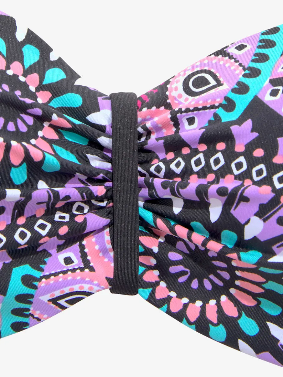 Maillot de bain bandeau à armatures motif kaléidoscope unique