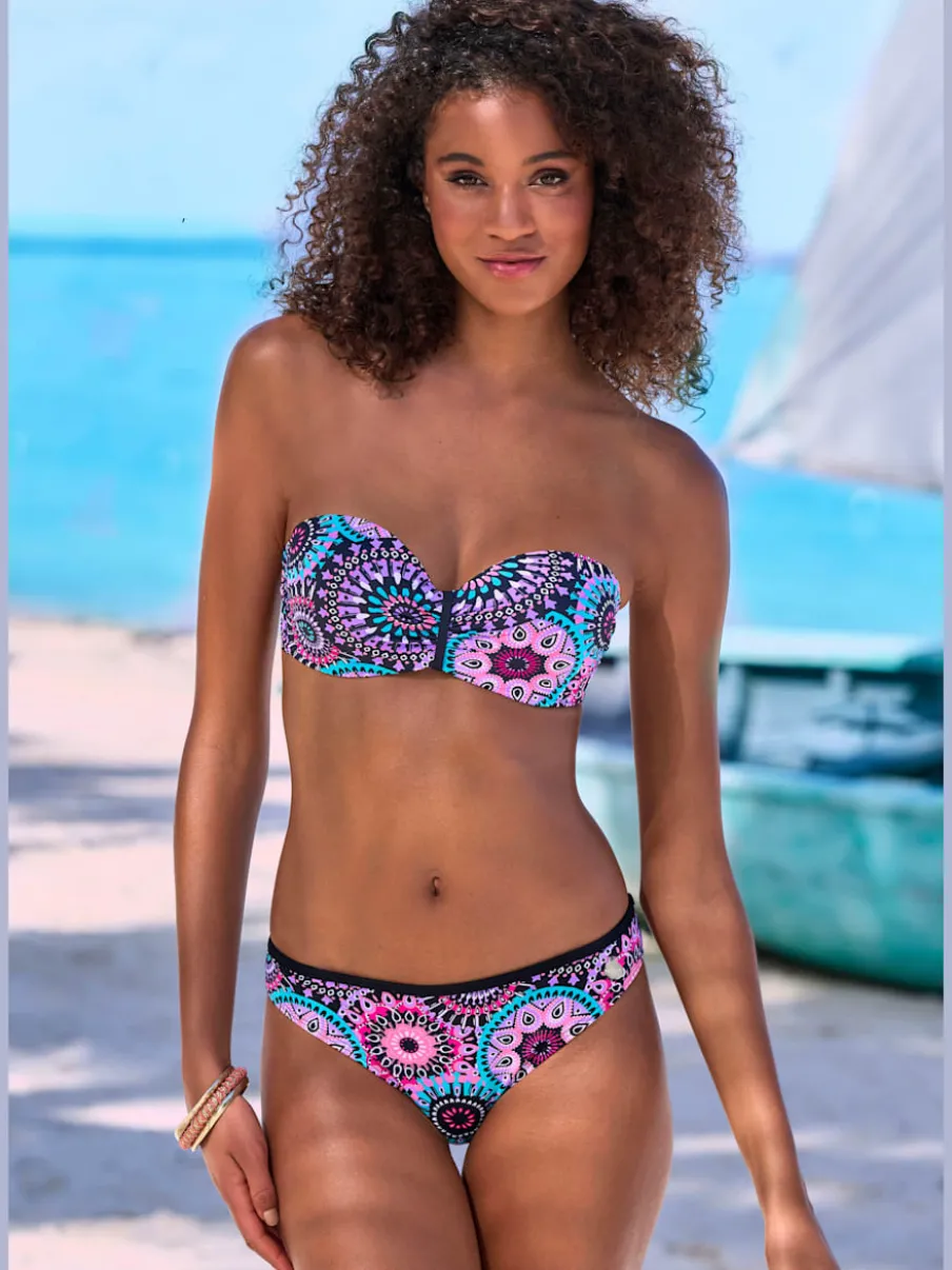 Maillot de bain bandeau à armatures motif kaléidoscope unique