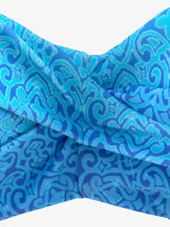 Maillot de bain bandeau à armatures avec imprimé graphique et bretelles amovibles