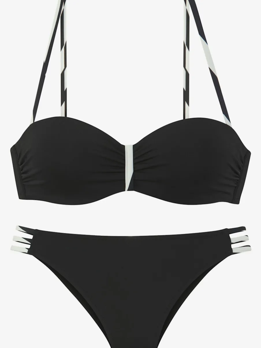 Maillot de bain bandeau avec armatures et bretelles amovibles