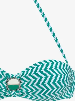 Maillot de bain bandeau avec motif zigzag géométrique classique