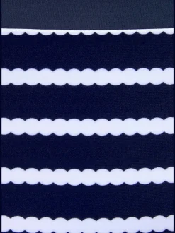 Maillot de bain bandeau avec rayures et bonnets rembourrés