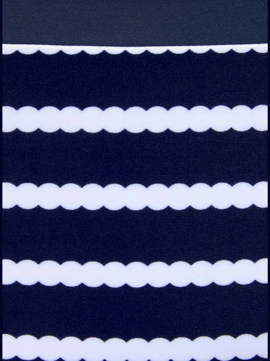 Maillot de bain bandeau avec rayures et bonnets rembourrés