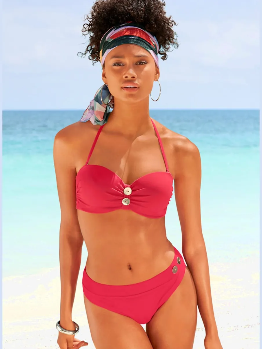 Maillot de bain bandeau rembourré à armatures polyvalent et stylé