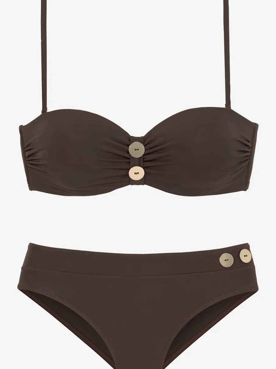 Maillot de bain bandeau rembourré à armatures polyvalent et stylé