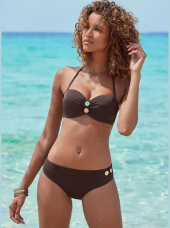 Maillot de bain bandeau rembourré à armatures polyvalent et stylé