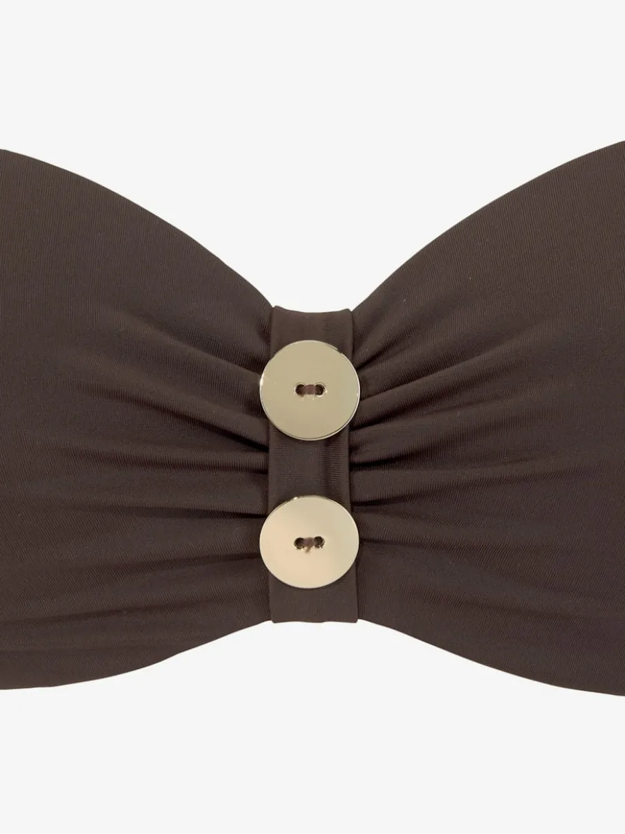 Maillot de bain bandeau rembourré à armatures polyvalent et stylé
