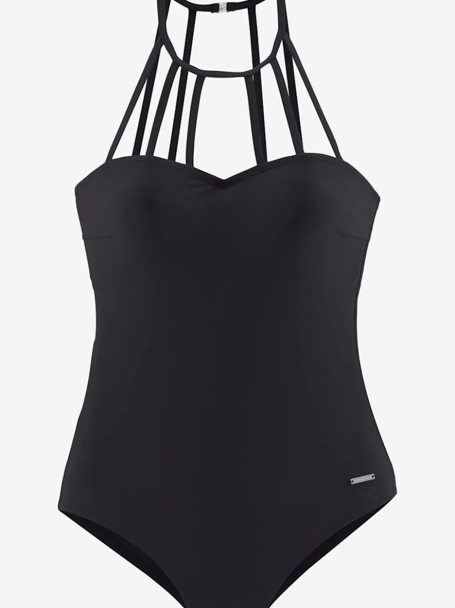 Maillot de bain à bonnets intégrés et bande élastique