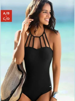 Maillot de bain à bonnets intégrés et bande élastique