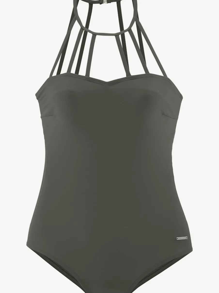 Maillot de bain à bonnets intégrés et bande élastique