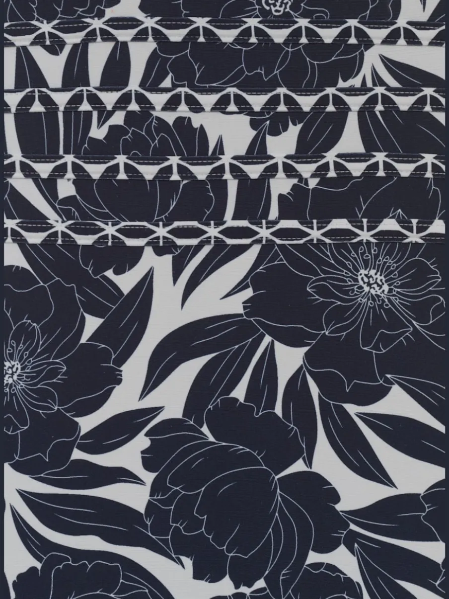 Maillot de bain à bretelles croisées et motifs floraux