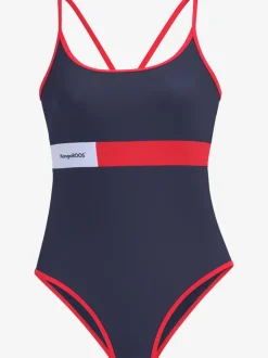 Maillot de bain à bretelles croisées et élastique sous poitrine