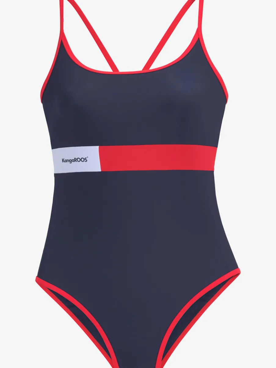 Maillot de bain à bretelles croisées et élastique sous poitrine