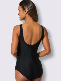 Maillot de bain à bretelles larges au motif rayé