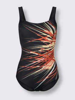 Maillot de bain à bretelles larges au motif rayé