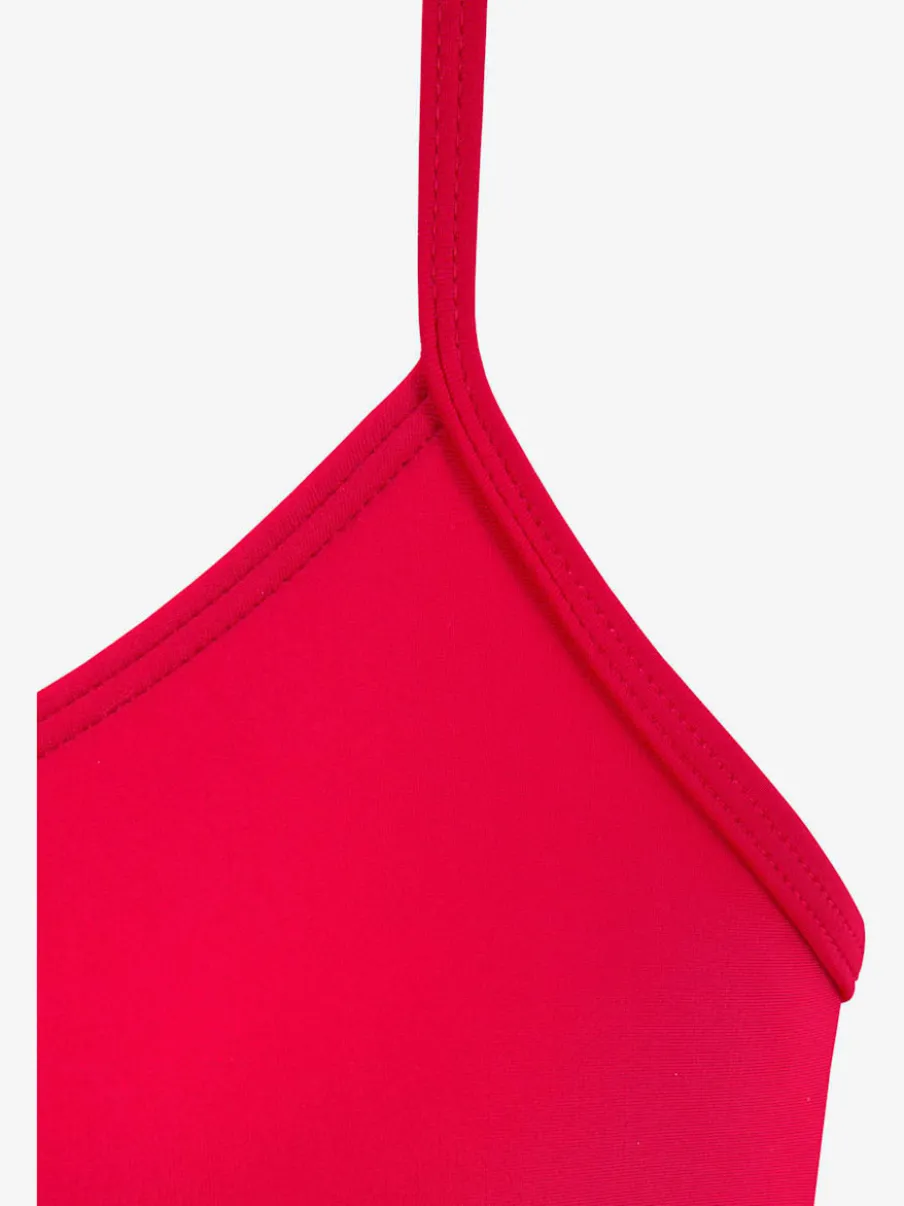 Maillot de bain à bretelles réglables avec motif à pois et gainant