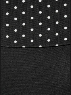 Maillot de bain à bretelles réglables avec motif à pois et gainant