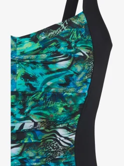 Maillot de bain à bretelles réglables avec motifs graphiques