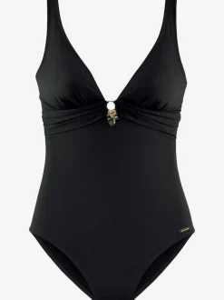 Maillot de bain classique avec encolure dégagée et décoratif