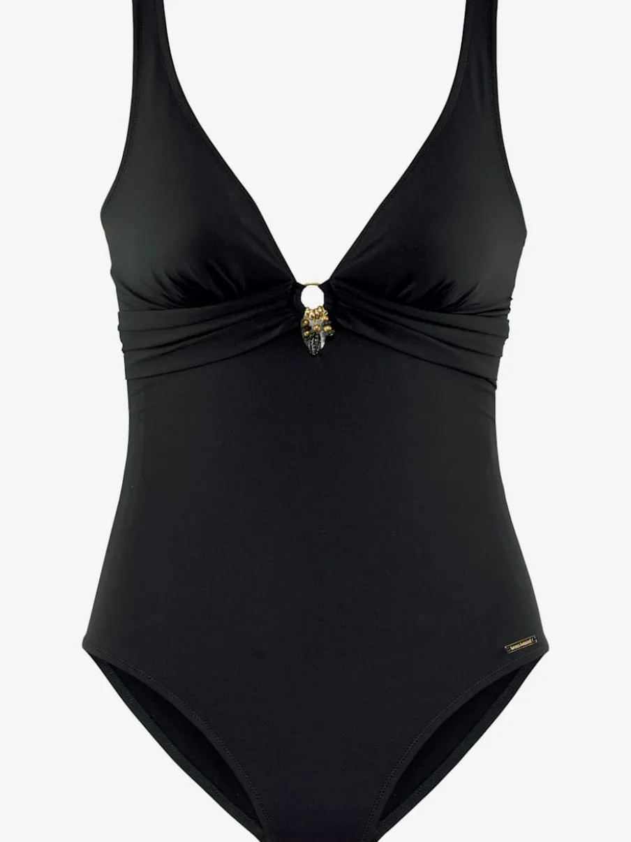 Maillot de bain classique avec encolure dégagée et décoratif