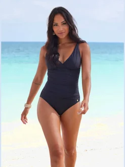 Maillot de bain à col en V avec bonnets souples intégrés