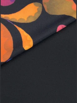 Maillot de bain à col en V avec motif floral et noué