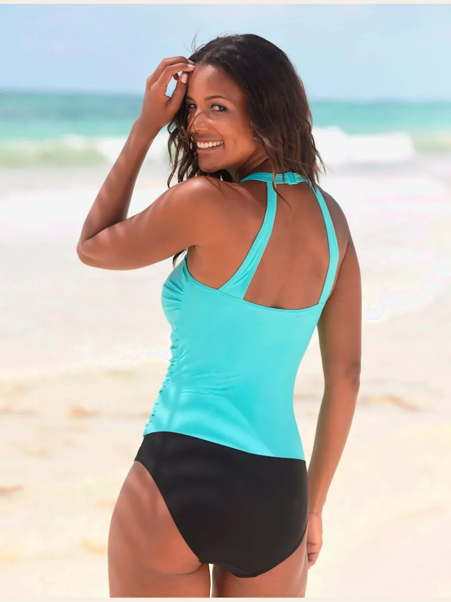 Maillot de bain à col fermé avec bonnets rembourrés